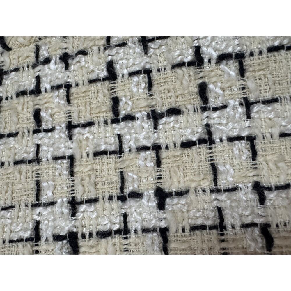INC International Concepts Tweed Skirt Suit Set Ivory Black Size 2 Petite - Picture 9 of 11